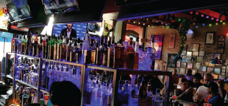 Photo of the bar at Bobby Salazars in the Tower District