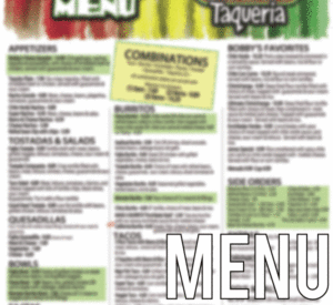 Blurred out image that you can click to reveal the menu