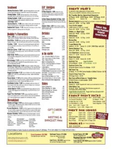 Bobby Salazar's Takeout menu page 2